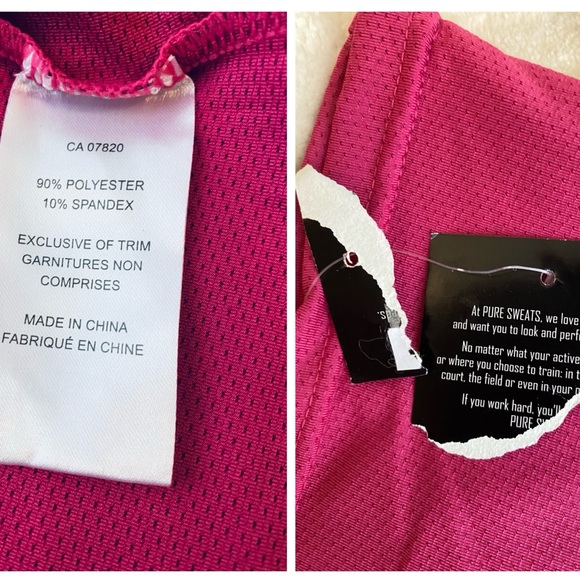 Pure Sweat Women’s Racerback Workout Gym Top. Fuchsia - Picture 9 of 9